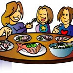 Family meal clipart