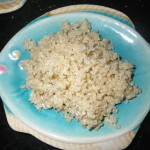 cooked white quinoa