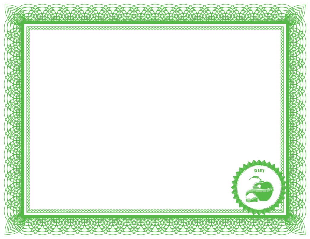 Рамка для сертификата зеленая