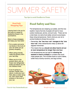 Summer Food Safety