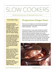 Slow Cooker Safety